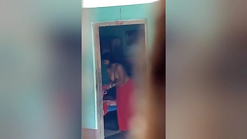 Today Exclusive- Desi Wife Wearing Cloths Record In 1