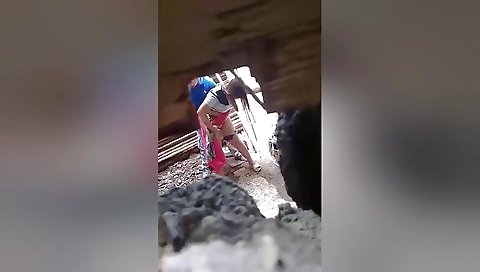 Desi Lover Standing Outdoor Sex