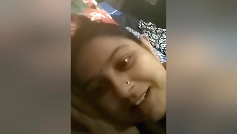 Shy Desi Bhabhi Selfie Topless Video