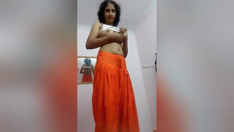 Today Exclusive- Sexy Look Desi Girl Wearing Cloths After Sex