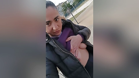 Very Hot In The Public Park