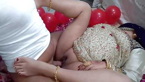 Indian Couple First Wedding Night