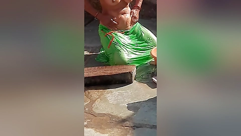 Village Desi Bathroom Stepsister Is Building Desi Bathroom