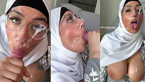 Innocent Hijabi Gets Covered In Cum - Aaliyah Yasin